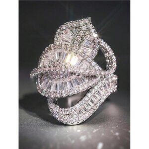 1 PC Classical Cubic Zirconia Ring For Women For Wedding Engagement Anniversary